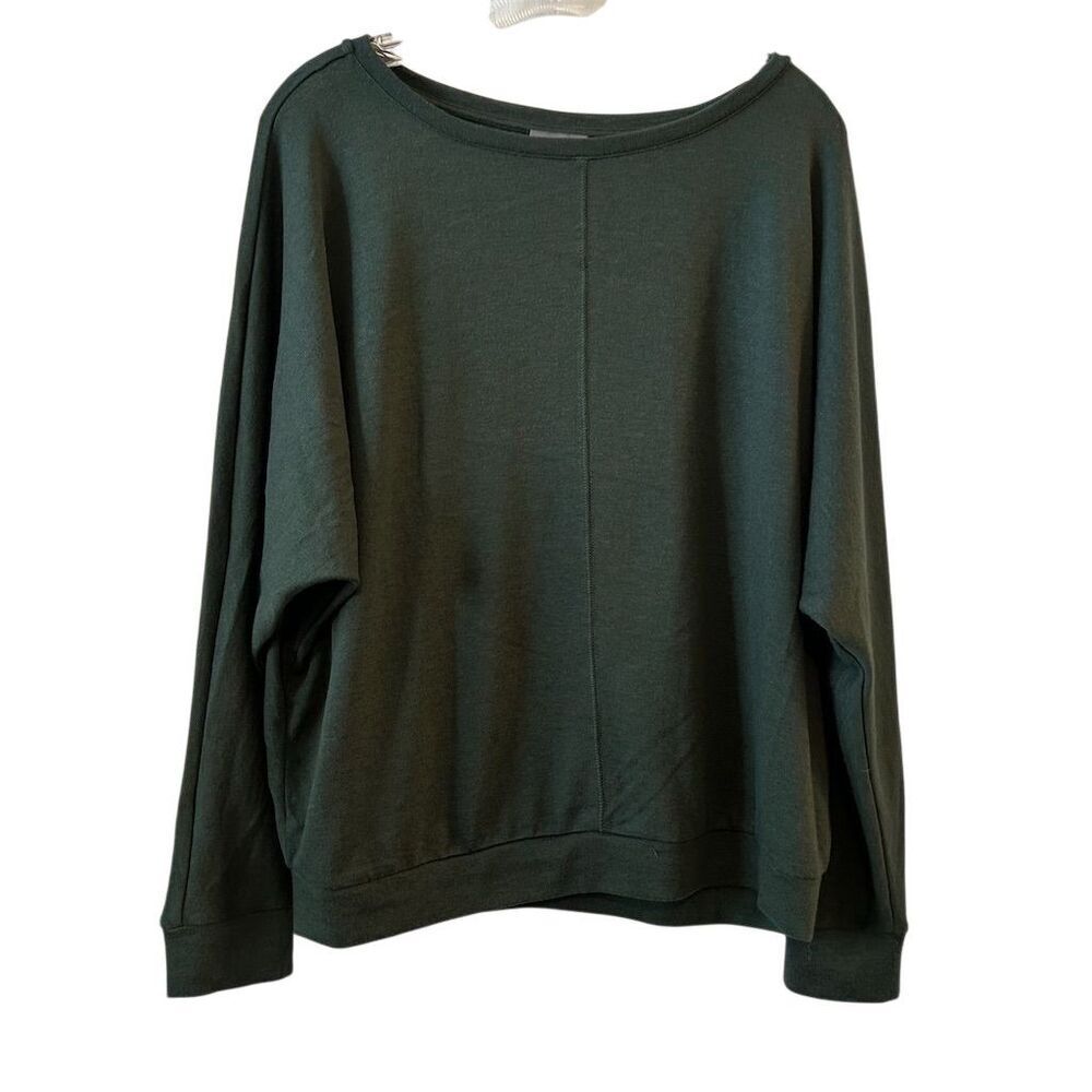 Vince Camuto Women's Green Boat Neck Long Sleeve Blouse Size S